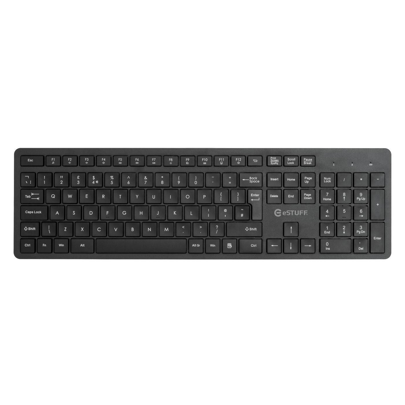 eSTUFF GLB212302 keyboard Office USB QWERTY UK English Black – image 3