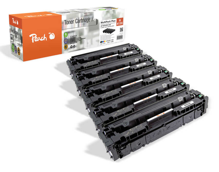 Peach PT1146 toner cartridge 5 pc(s) Compatible Black, Cyan, Magenta, Yellow