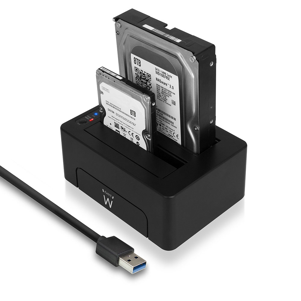 Ewent EW7014 storage drive docking station USB 3.2 Gen 1 (3.1 Gen 1) Type-A Black