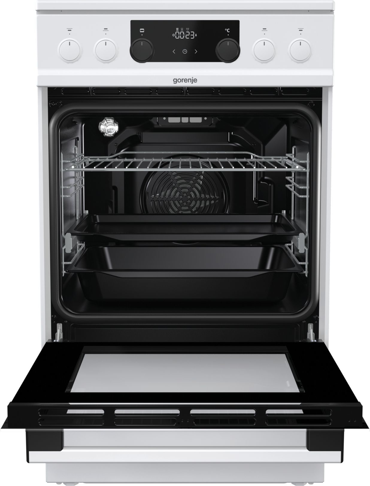 Gorenje ECS5350WPA Freestanding cooker Electric Ceramic hob Black, White – image 4