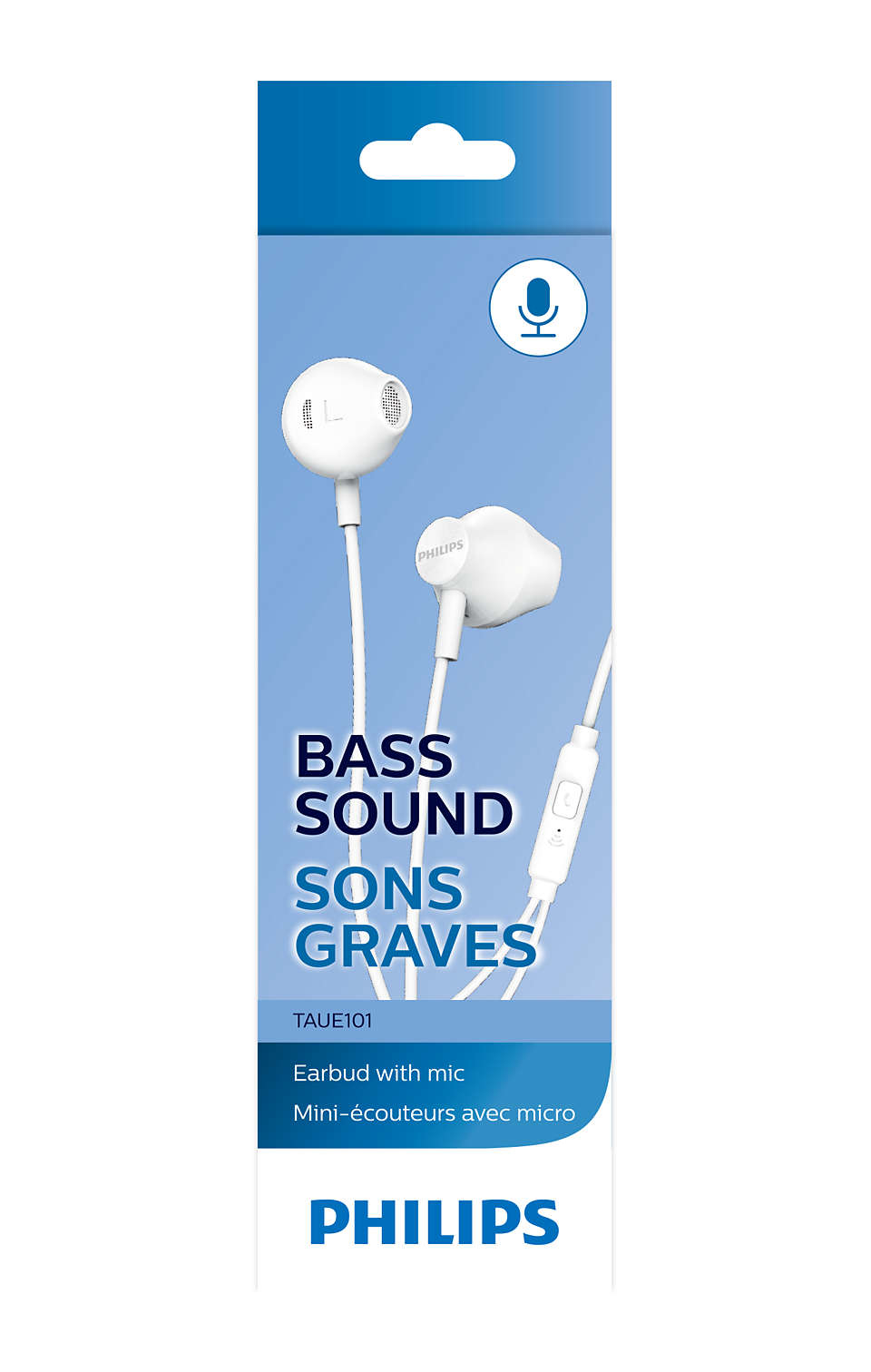 Philips TAUE101WT Headset Wired In-ear Calls/Music White – image 3