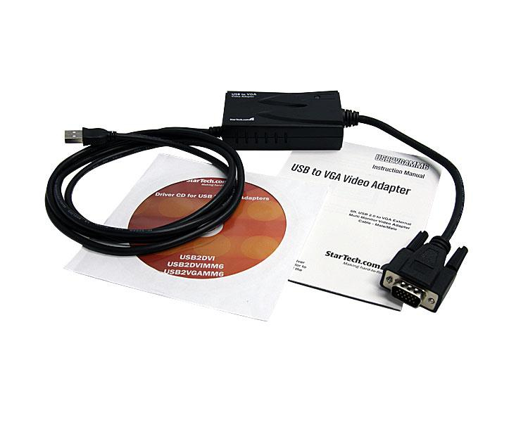 StarTech.com 6 ft USB VGA Adapter Cable - External Multi Monitor Video M/M – image 5