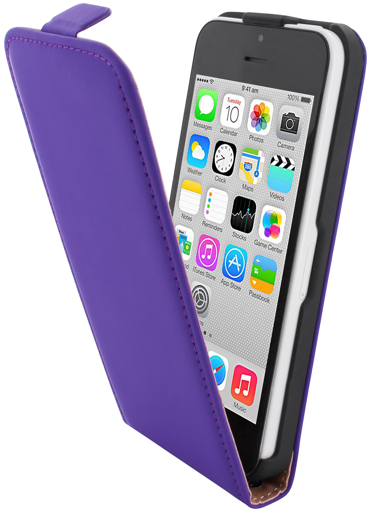 Mobiparts Premium Flip Case Apple iPhone 5C Purple – image 1