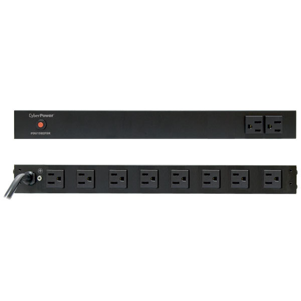 CyberPower PDU15B2F8R power distribution unit (PDU) 10 AC outlet(s) 1U Black – image 2