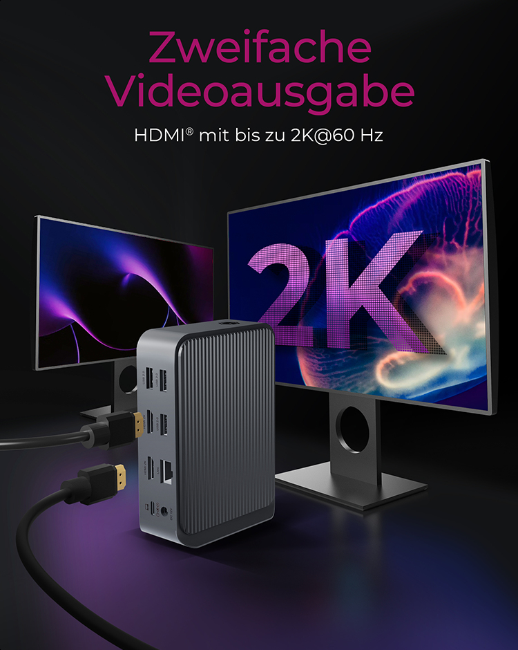 ICY BOX IB-DK2261AC Wireless USB 3.2 Gen 1 (3.1 Gen 1) Type-C Anthracite – image 7
