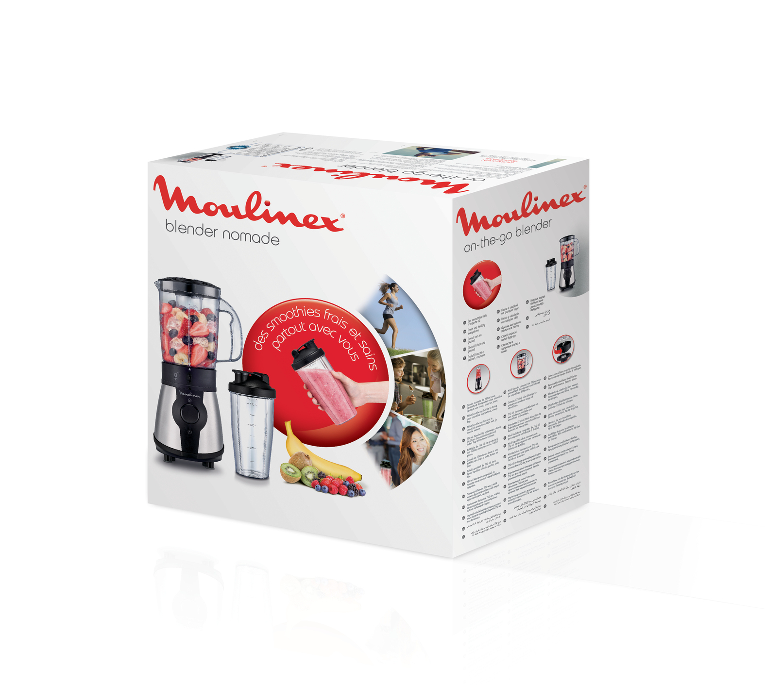 Moulinex LM1B1D 0.75 L Tabletop blender 300 W Stainless steel – image 2