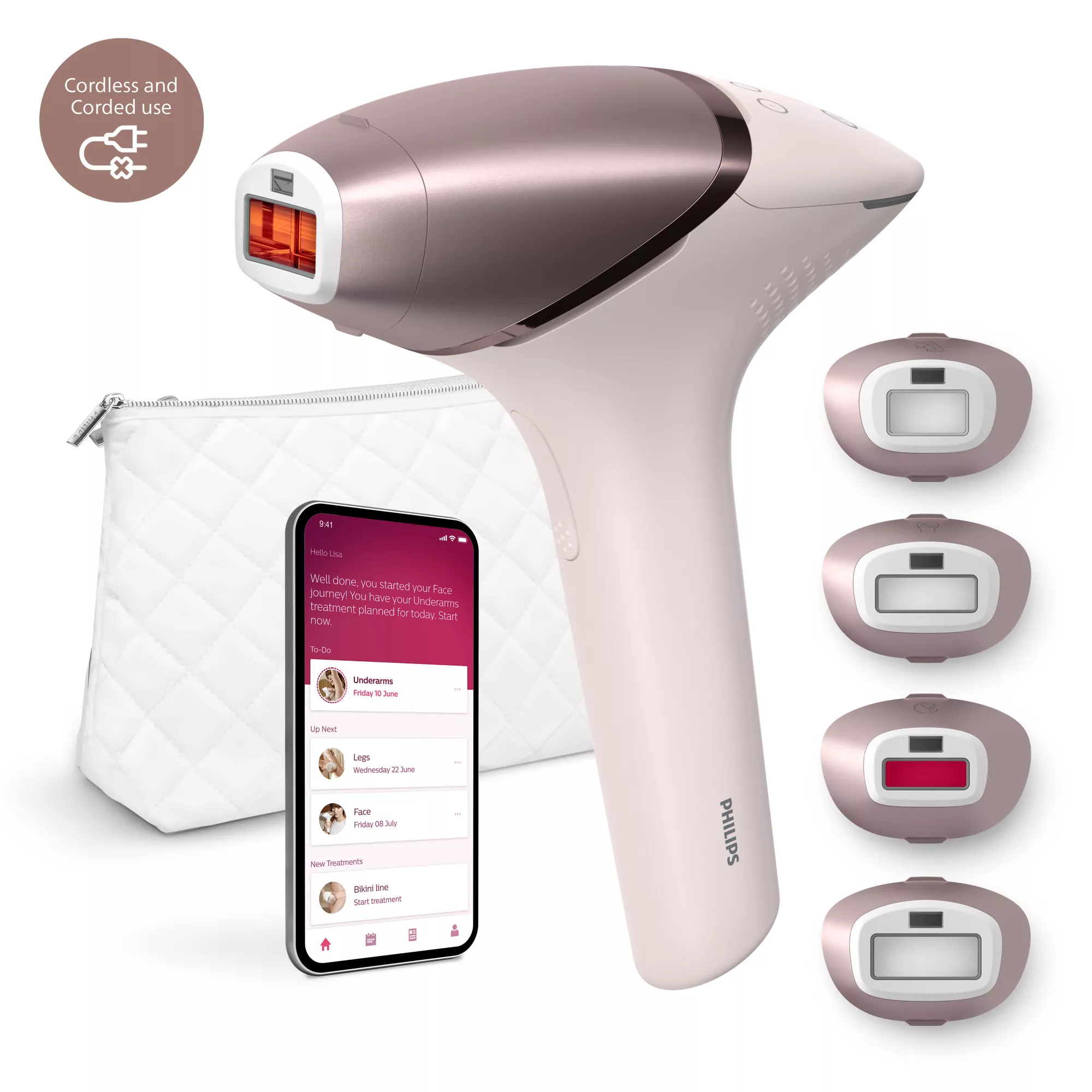 Philips Lumea Prestige Lumea IPL Series 9000 BRI958/00 IPL Haarentfernungsgerät mit SenseIQ