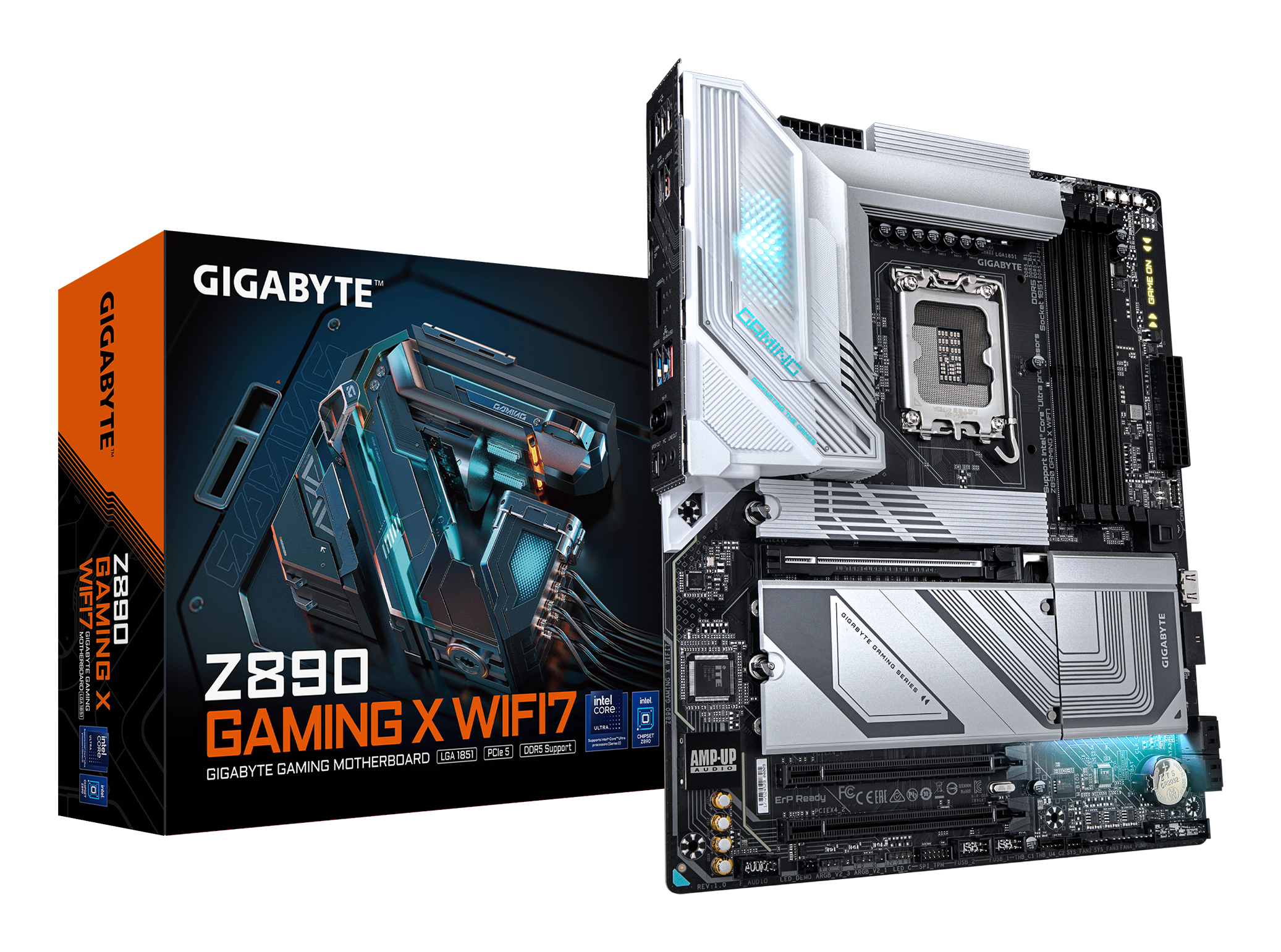 Tarjeta Madre Gigabyte Z890 Gaming X WiFi7 - Socket 1851 - 4x DDR5 9200MHz - DP - ATX - Wi-Fi 7/BT - Z890 GAMING X WIFI7