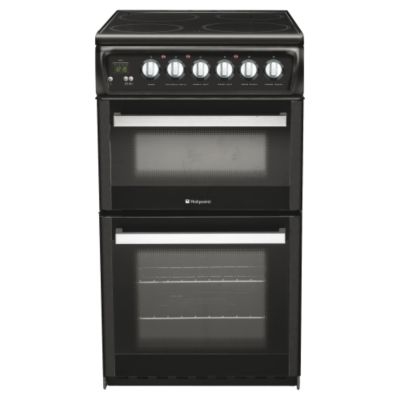 Hotpoint EW38K cooker Freestanding cooker Electric Ceramic hob Black