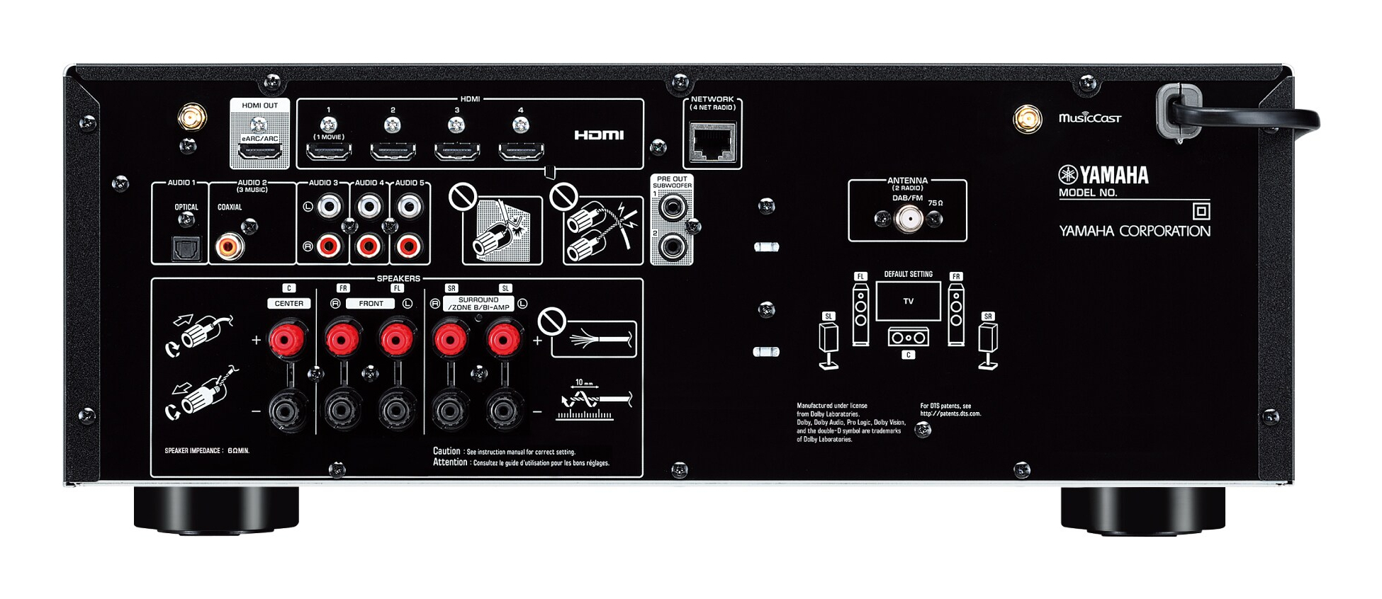 Yamaha APKYHT4960BL speaker set Home theatre Black 5.2 channels Bluetooth – image 3