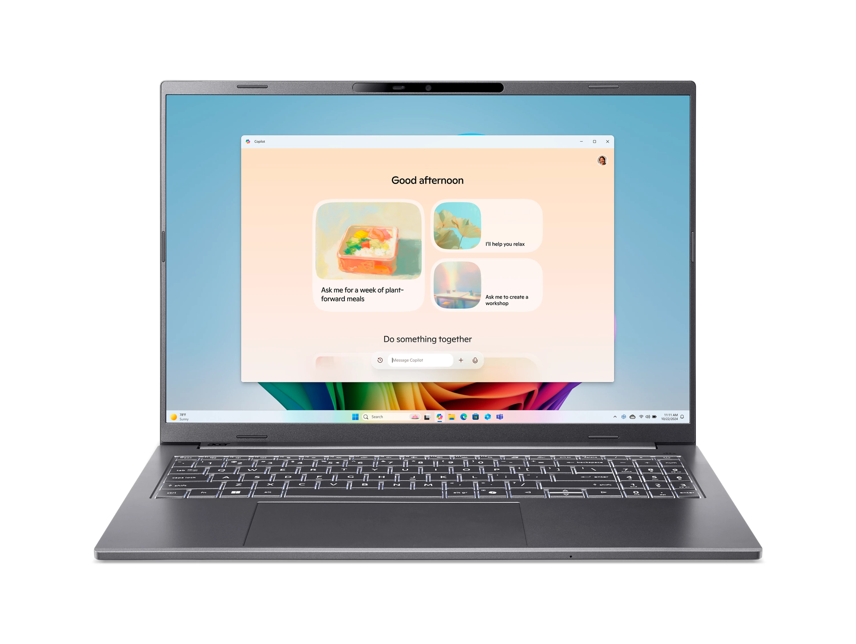 Acer Aspire 16 AI Bærbar PC, A16-61M, 16" WUXGA, AMD Ryzen™ AI 5, 16 GB RAM, 512 GB SSD, Radeon™ Graphics