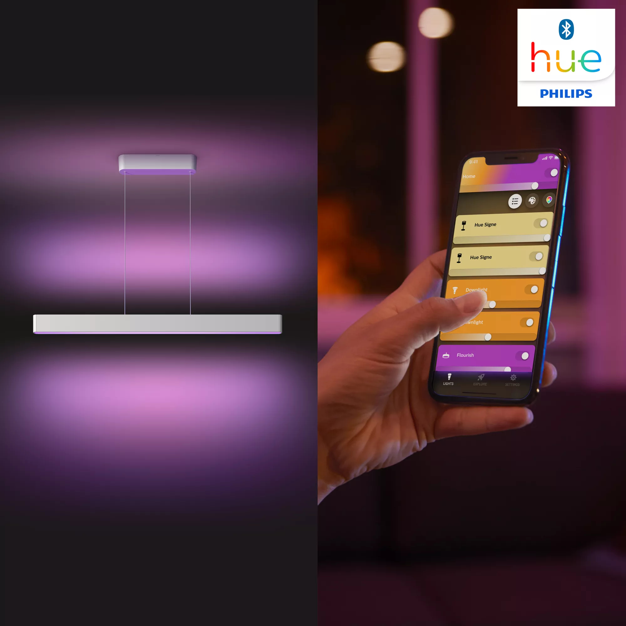 Philips by Signify Philips Hue White and colour ambience Ensis pendant light – image 8