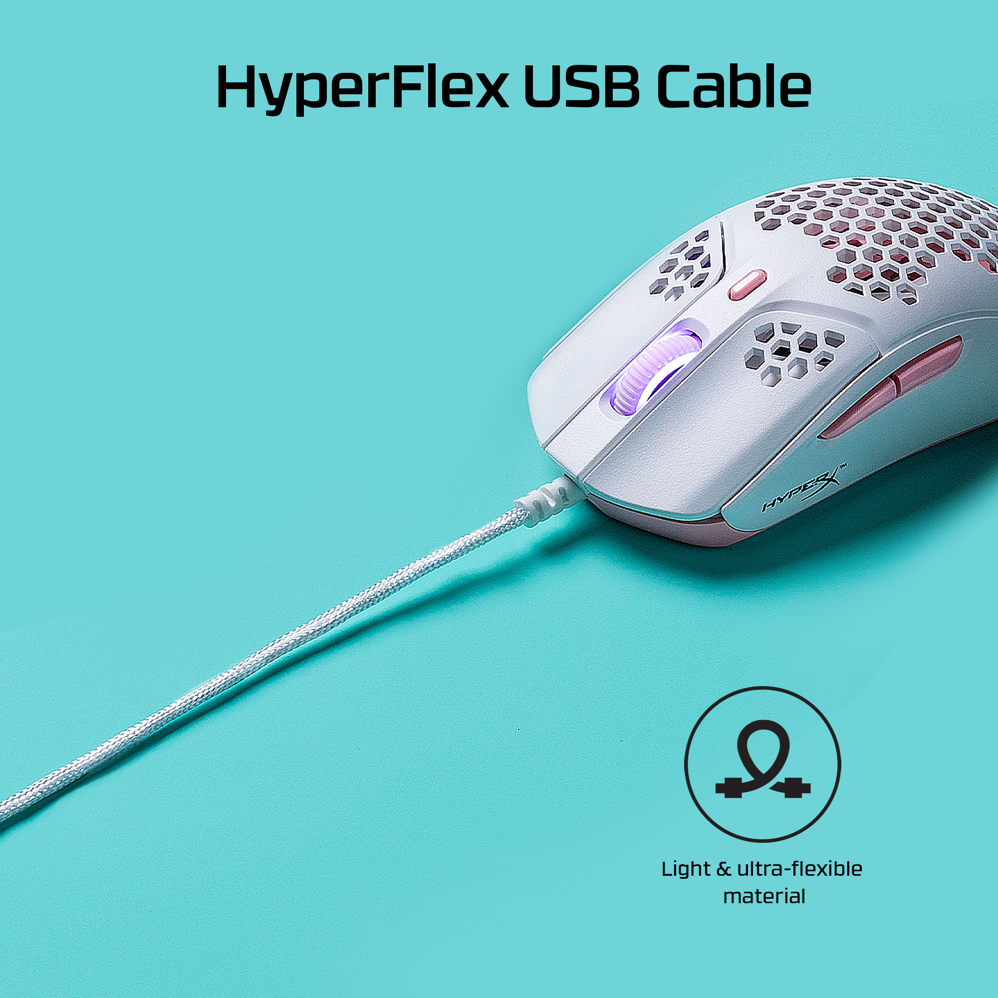 HyperX Pulsefire Haste - Gaming Mouse (White-Pink) (HMSH1-A-WT/G) – image 7