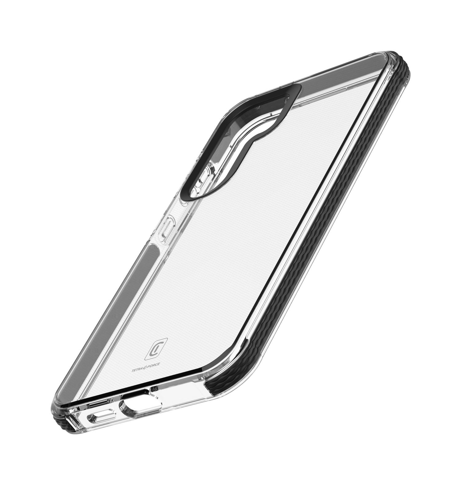 Funda móvil - CellularLine TETRA, Para Samsung Galaxy S25+, Negro y Transparente