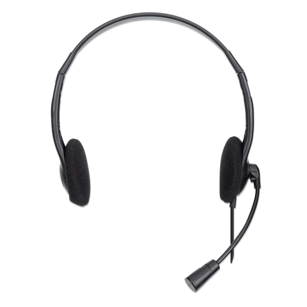 Manhattan Stereo On-Ear Headset (USB), Microphone Boom, Polybag Packaging, Adjustable Headband, Ear Cushion, 1x USB-A for both sound and mic use, cable 1.5m, Th – image 3