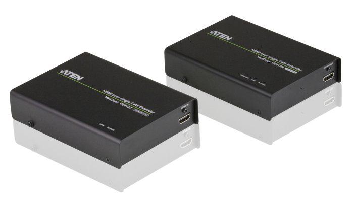 ATEN VE812R-AT-E AV extender AV repeater Black