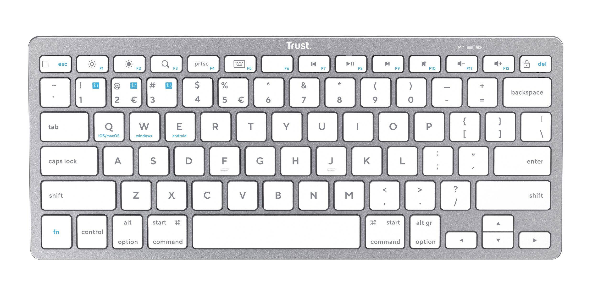 Tastatura TRUST BASICS Bluetooth/SRB/siva