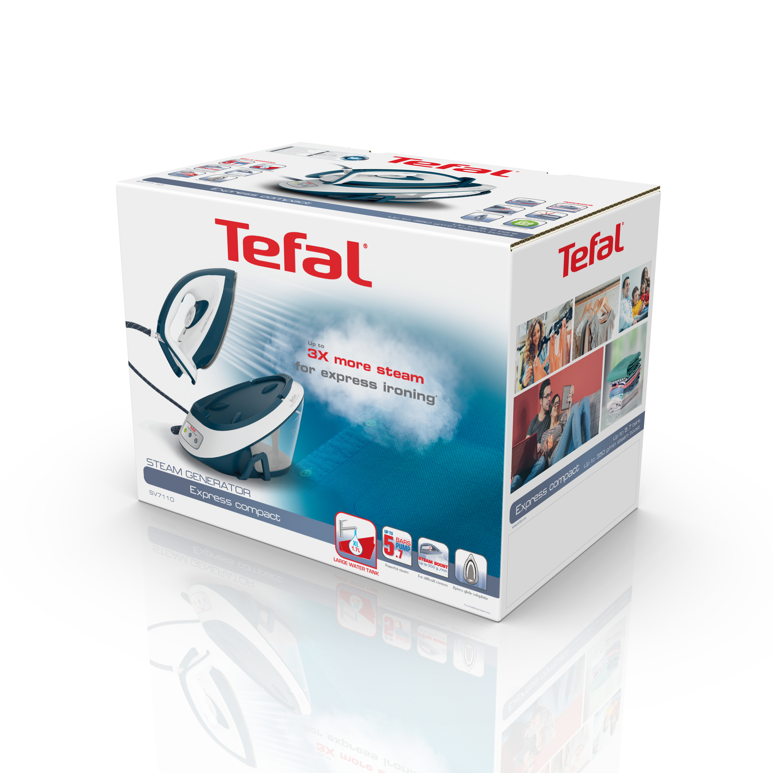Tefal Express Compact SV7110 steam ironing station – image 6