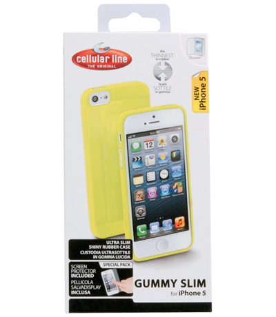 Cellularline GUMMYSLIMIPHONE5Y mobile phone case Cover Yellow – image 2