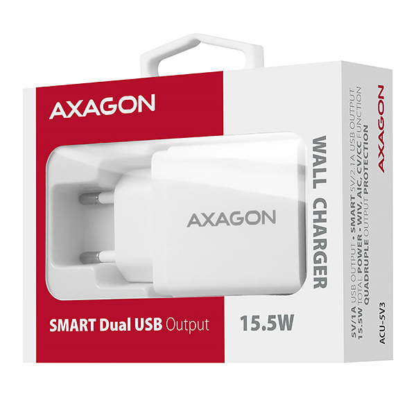 Axagon ACU-5V3 mobile device charger Universal White AC Fast charging Indoor – image 3