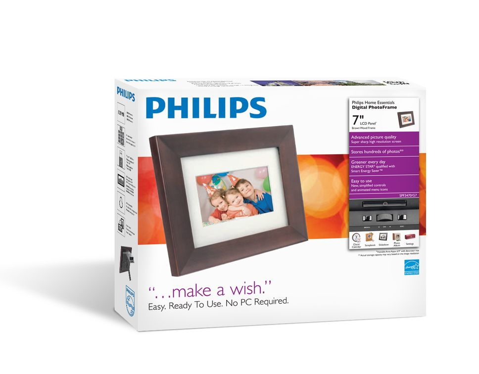 Philips Home Essentials SPF3470T/G7 digital photo frame Brown – image 2