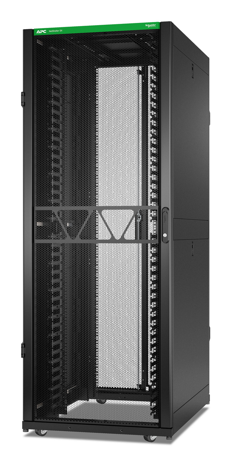 APC NetShelter SX - Rack cabinet - 1991H x 750W x 1070D mm, with sides - floor-standing - black - 42U - 19" - TAA Compliant