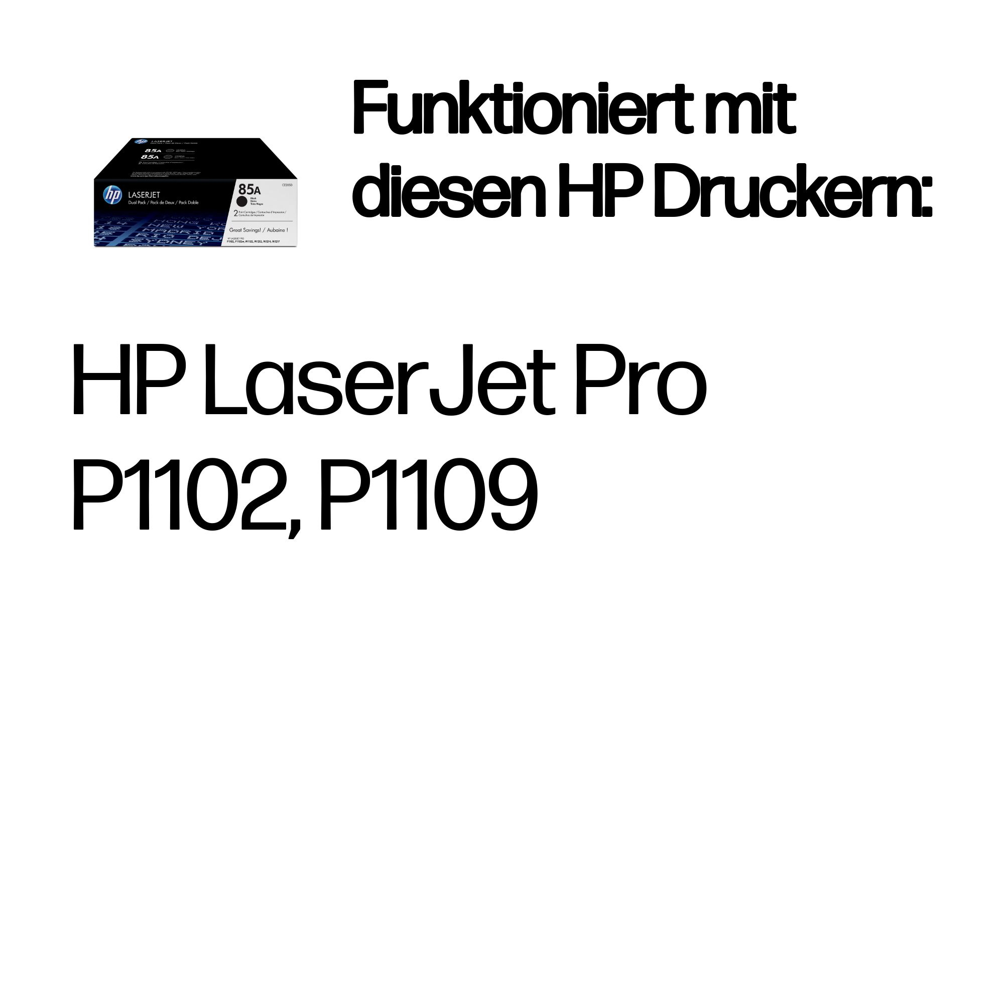 85A 2er-Pack Schwarz Original LaserJet Tonerkartuschen