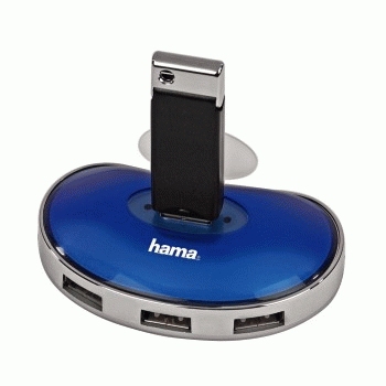 Hama USB 2.0 Hub 1:4, blue – image 2