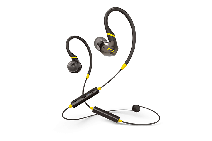 TCL ACTV100BTBK headphones/headset Wireless In-ear Calls/Music Bluetooth Black, Yellow