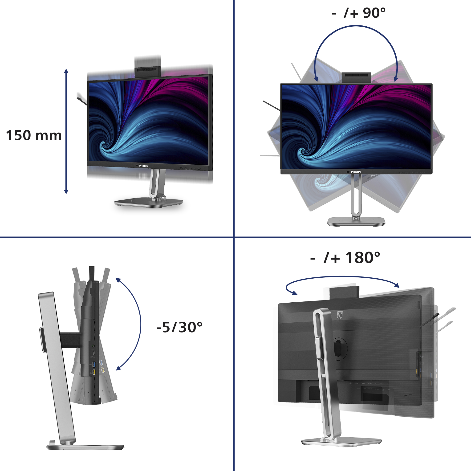 Philips 4000 series 24B2U4301H/00 computer monitor – image 3
