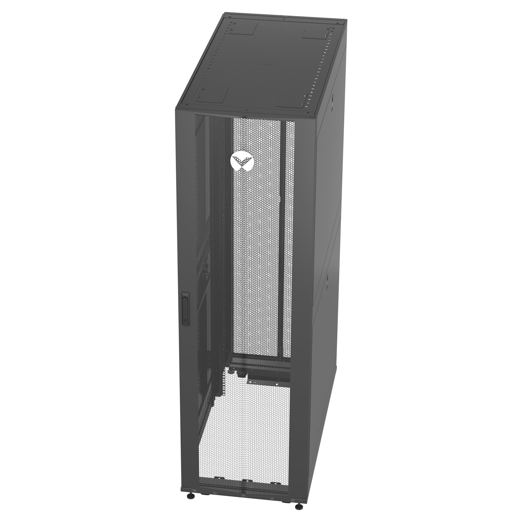Vertiv VR3300 rack cabinet 42U Freestanding rack Black, Transparent – image 2