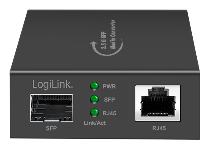 LogiLink NMC002 network media converter 2500 Mbit/s Black – image 2