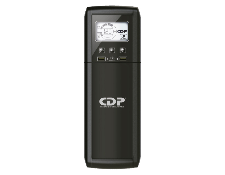 CDP BKU-1210AX 1200VA/720W Smart UPS AVR, 10 Outlets, 2 USB Charger port LCD, UL, FCC, E-Star 120 Vac – image 3
