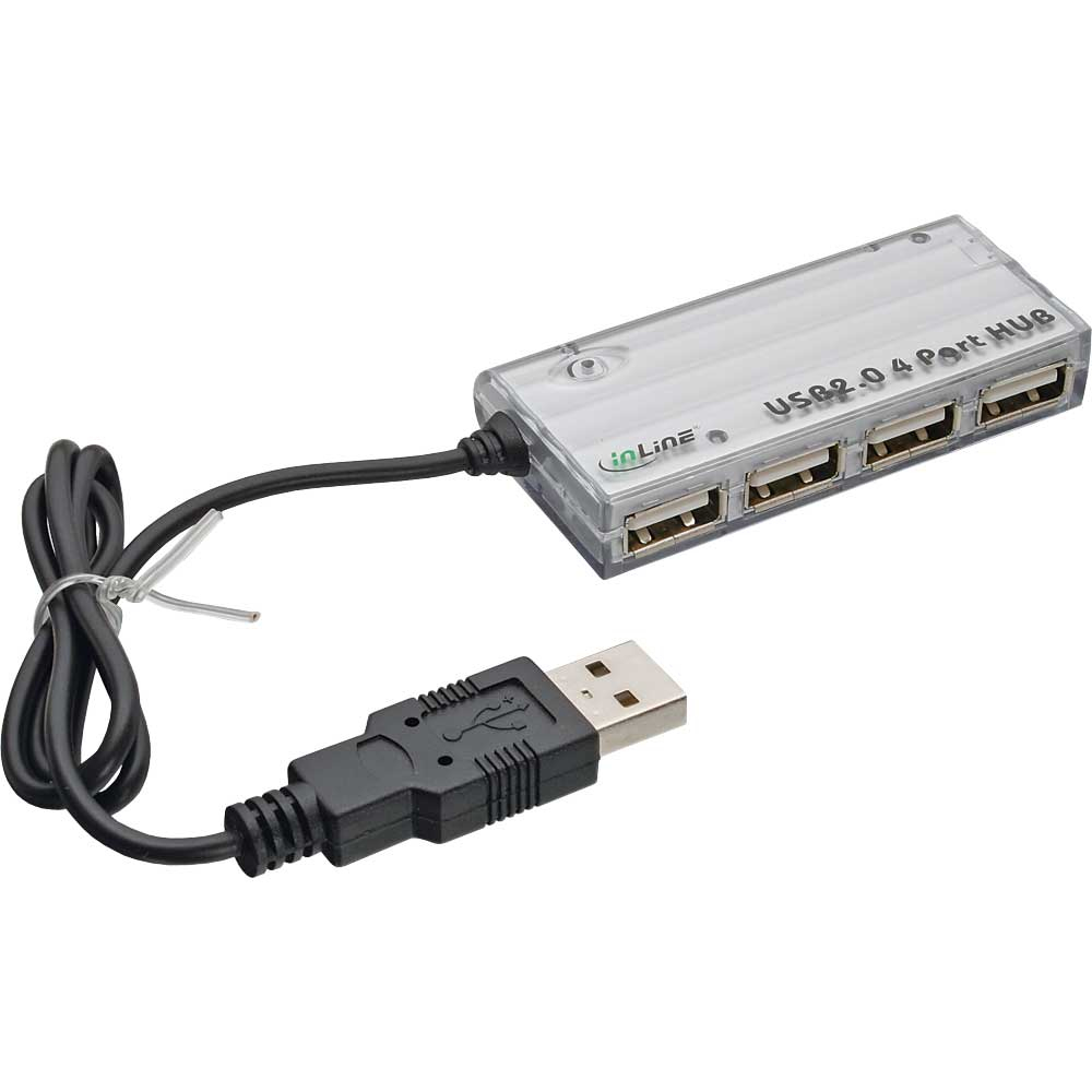 InLine 33295S interface hub USB 2.0 480 Mbit/s Silver