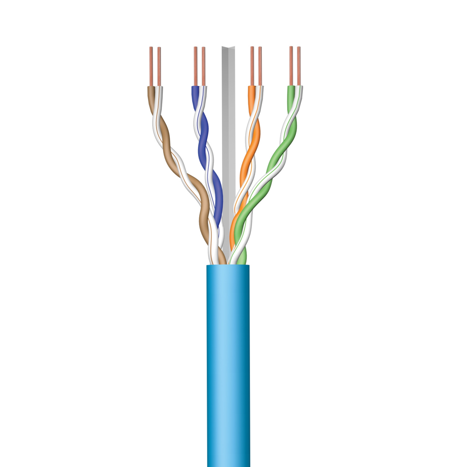 Ewent IM1222 cable de red Azul 50 m Cat6a U/UTP (UTP) Alrededor