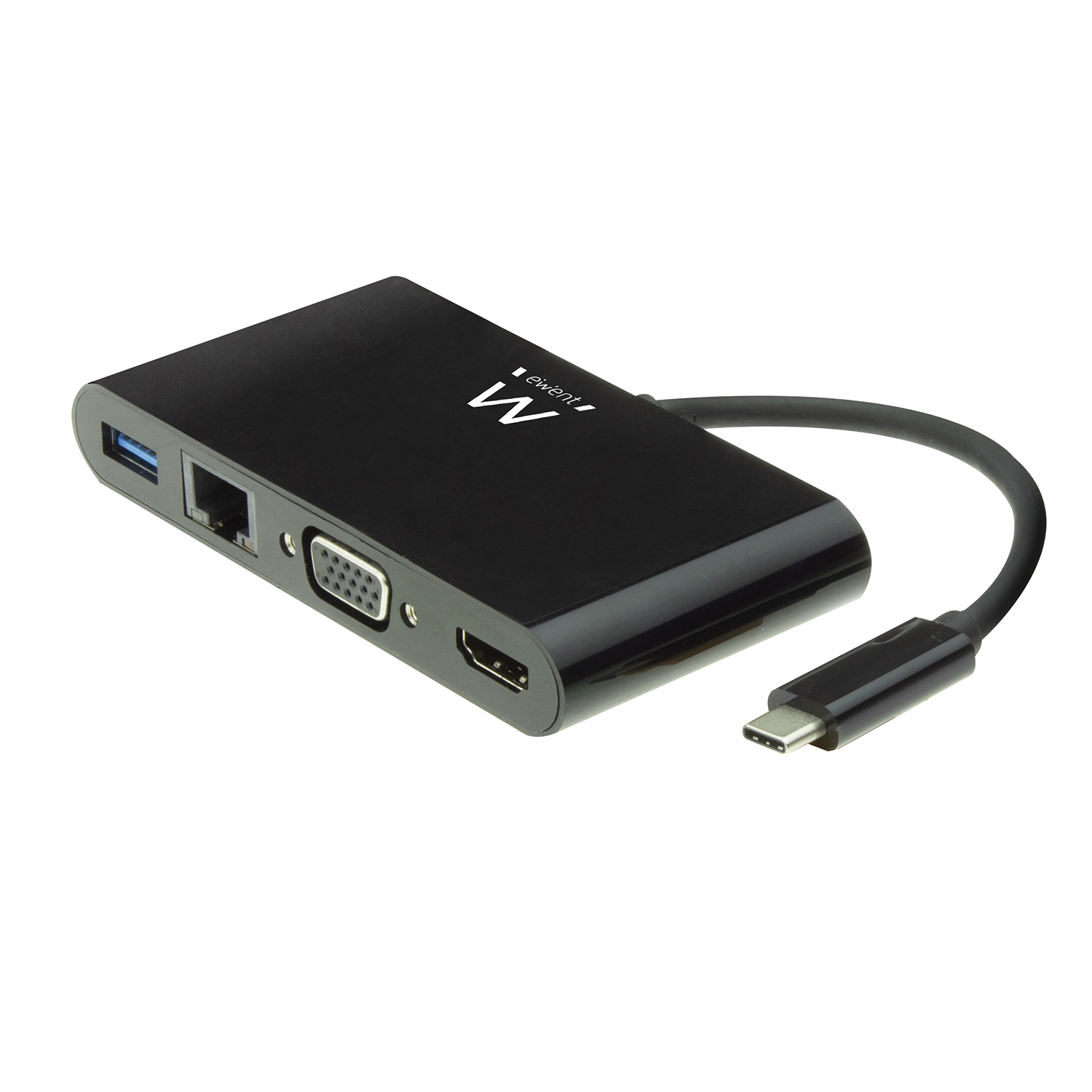 Ewent EW9827 base para portátil y replicador de puertos USB 3.2 Gen 1 (3.1 Gen 1) Type-C Negro