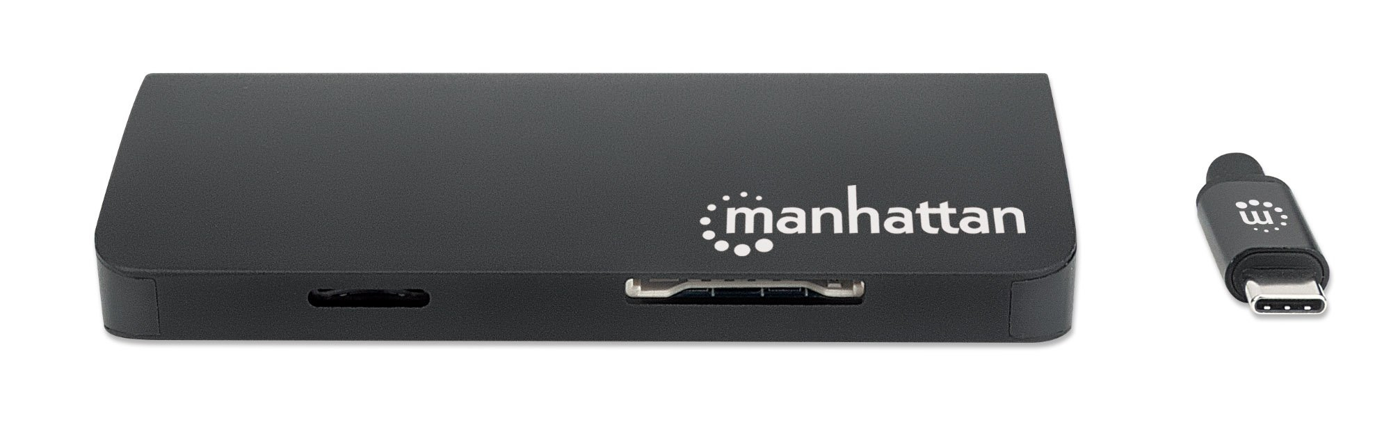 Manhattan USB-C Dock/Hub with Card Reader, Ports (x5): Ethernet, USB-A (3) and USB-C, 5 Gbps (USB 3.2 Gen1 aka USB 3.0), With Power Delivery (100W) to USB-C Por – image 3