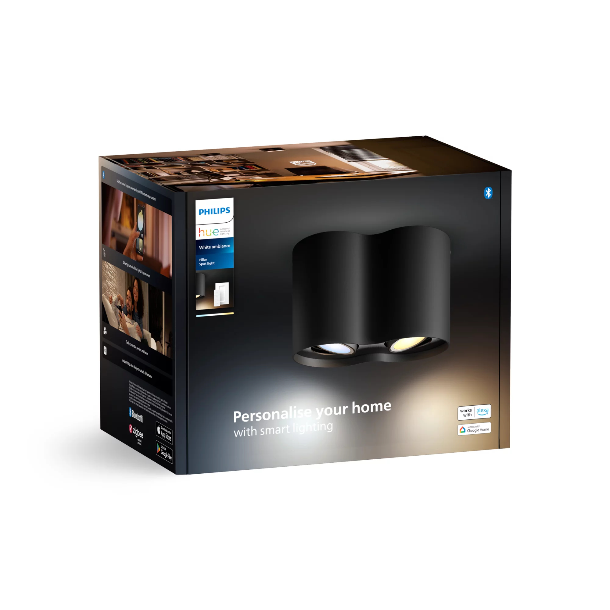 Philips by Signify Philips Hue White ambience Pillar double spotlight – image 3