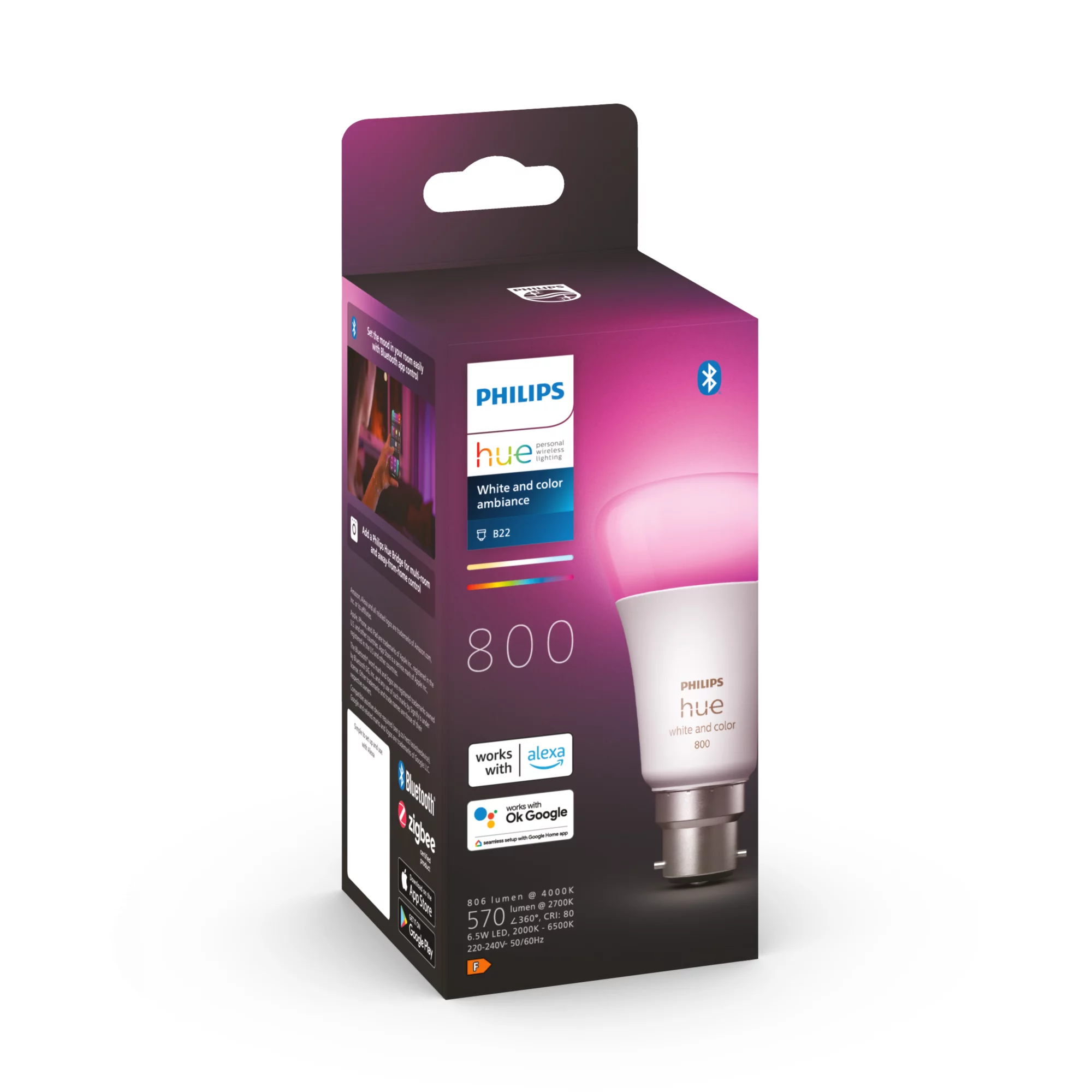 Philips by Signify Philips Hue White and colour ambience A60 – B22 smart bulb – 800 – image 3