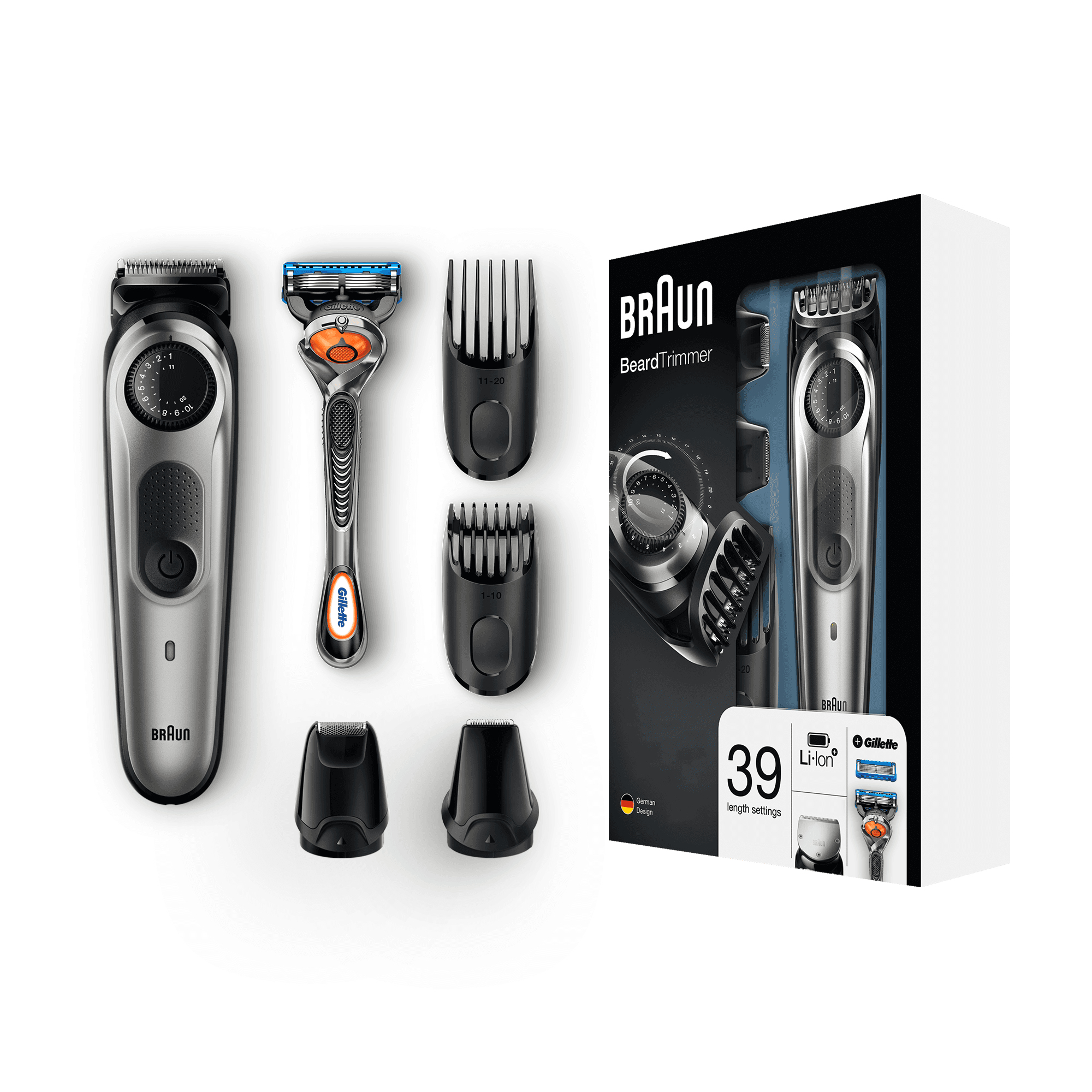 Braun BeardTrimmer BT7020, Beard Trimmer & Hair Clipper, Detail Trimmer & Mini Foil Shaver – image 3