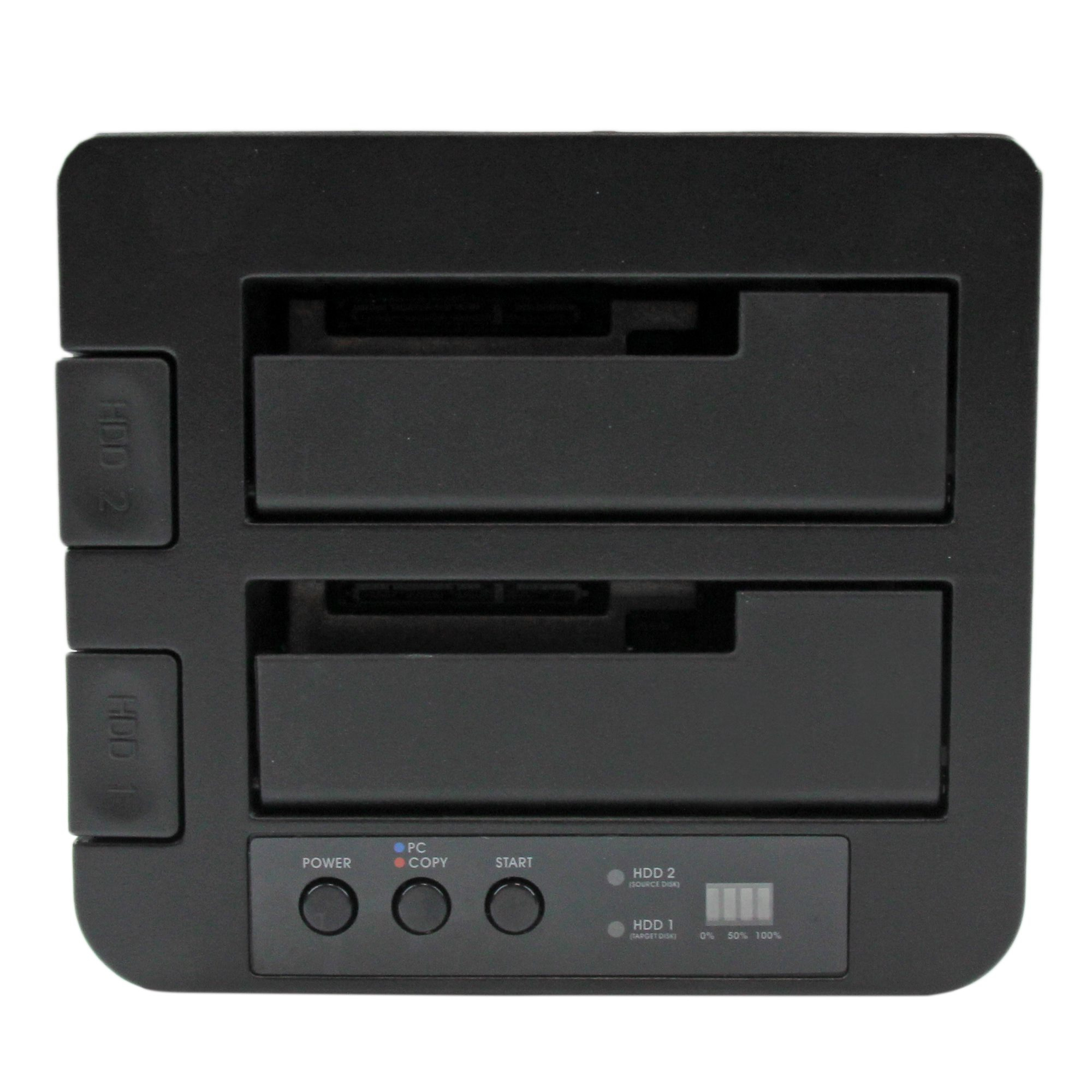 StarTech.com Dual Bay Hard Drive Duplicator, Standalone USB 3.0 (5 Gbps) / eSATA to 2.5/3.5" SATA III HDD/SSD Cloner/Copier, Hard Drive Docking Station, Hard Di – image 2