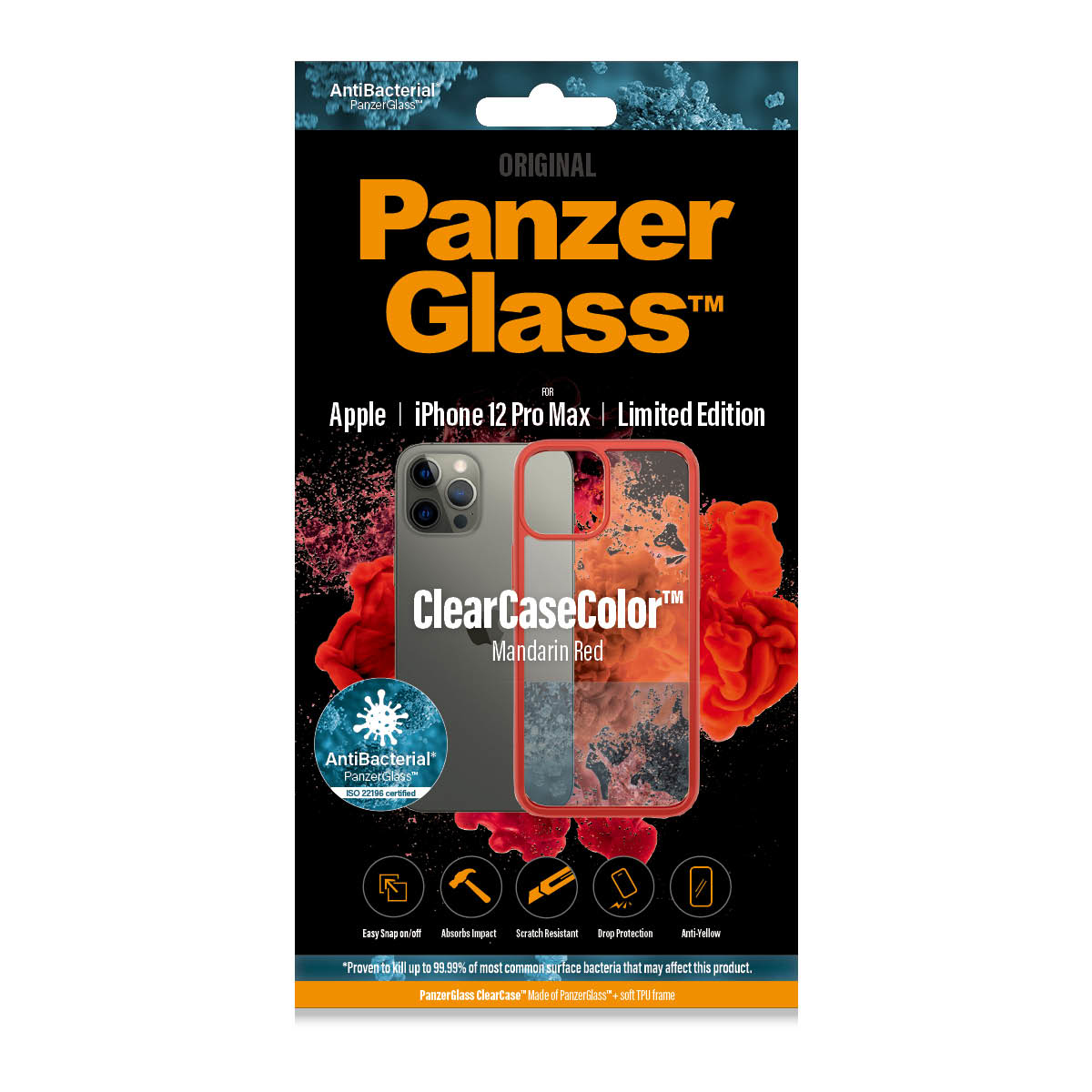 PanzerGlass ® ClearCaseColor™ iPhone 12 Pro Max - Mandarin Red Limited Edition – image 3