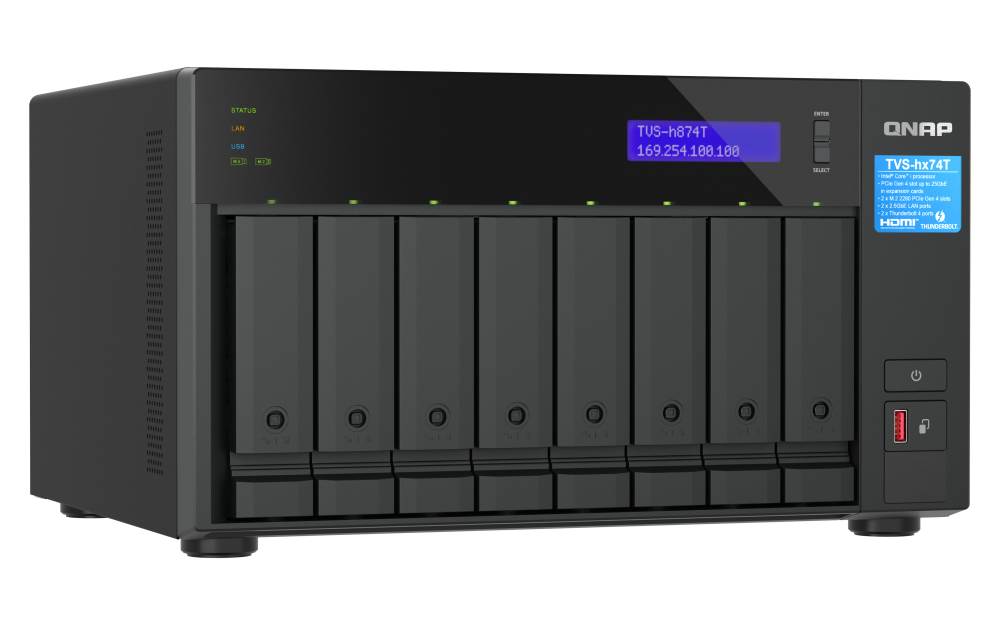 QNAP TVS-h874T NAS Tower Intel® Core™ i7 – image 2