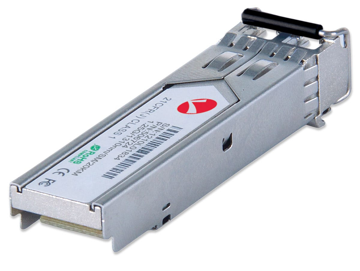 Intellinet Transceiver Module Optical, Gigabit Fiber SFP Mini-GBIC, 1000Base-Lx (LC) Single-Mode Port, 20km, Wavelength 1310nm, Ethernet, Fibre, MSA Compliant, – image 3