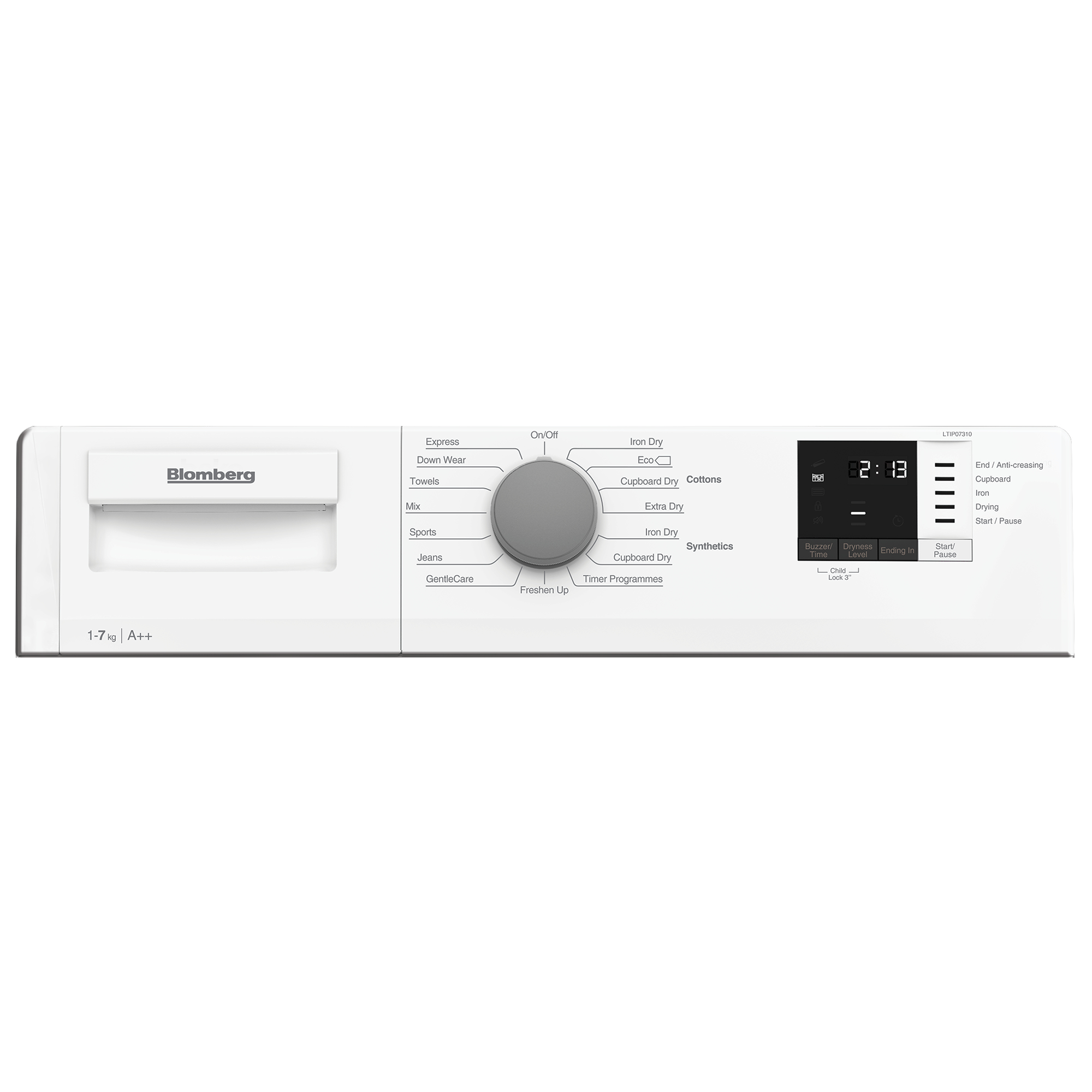 Blomberg LTIP07310 7kg Integrated Heat Pump Tumble Dryer with Sensor Drying Programme – image 5