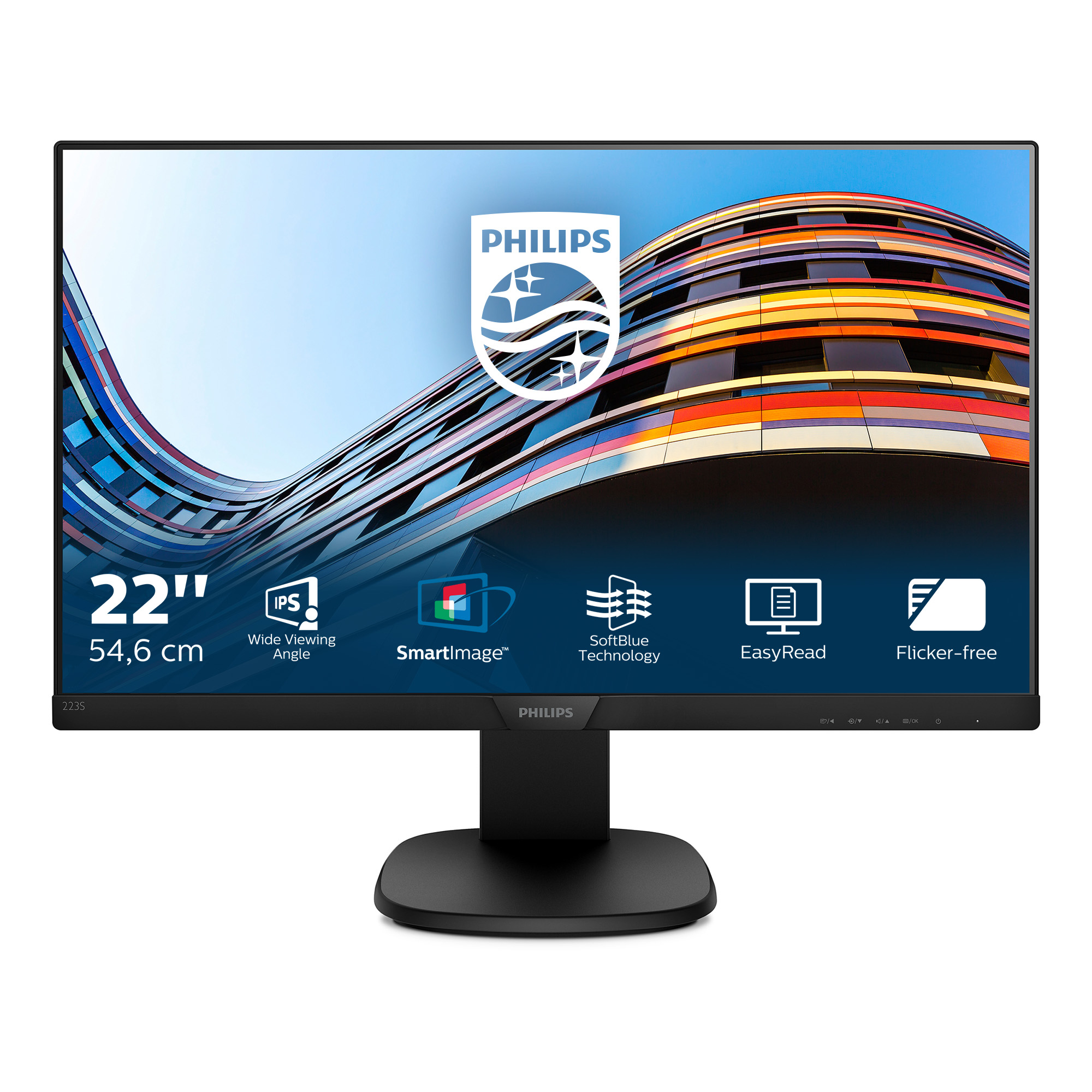 Philips S Line LCD monitor with SoftBlue Technology 223S7EYMB/00 – image 2