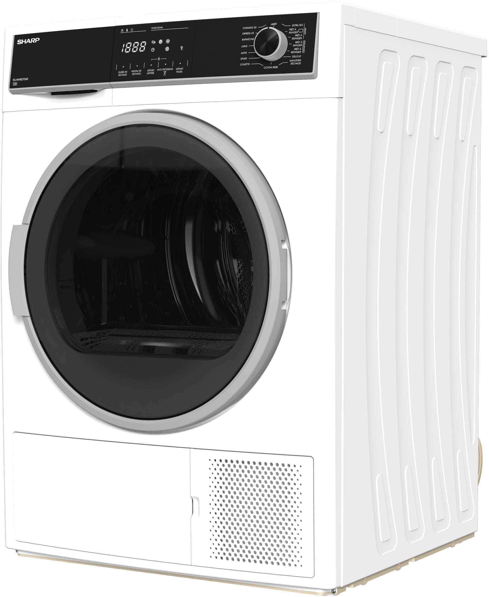 Sharp KD-HHH8S7GW21 tumble dryer Freestanding Front-load – image 2