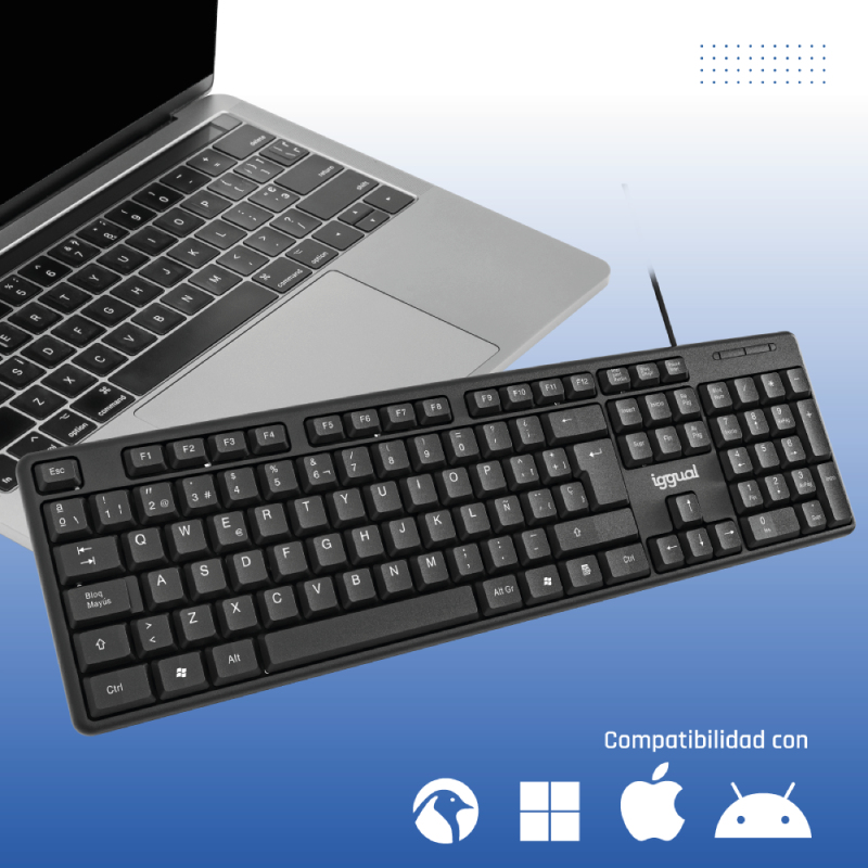 iggual IGG320853 keyboard Home USB QWERTY Spanish Black – image 4