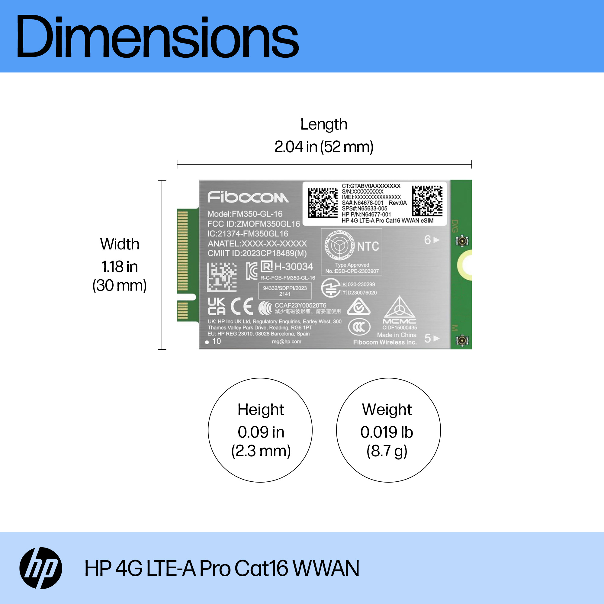 HP 4G LTE-A Pro Cat16 WWAN – image 3