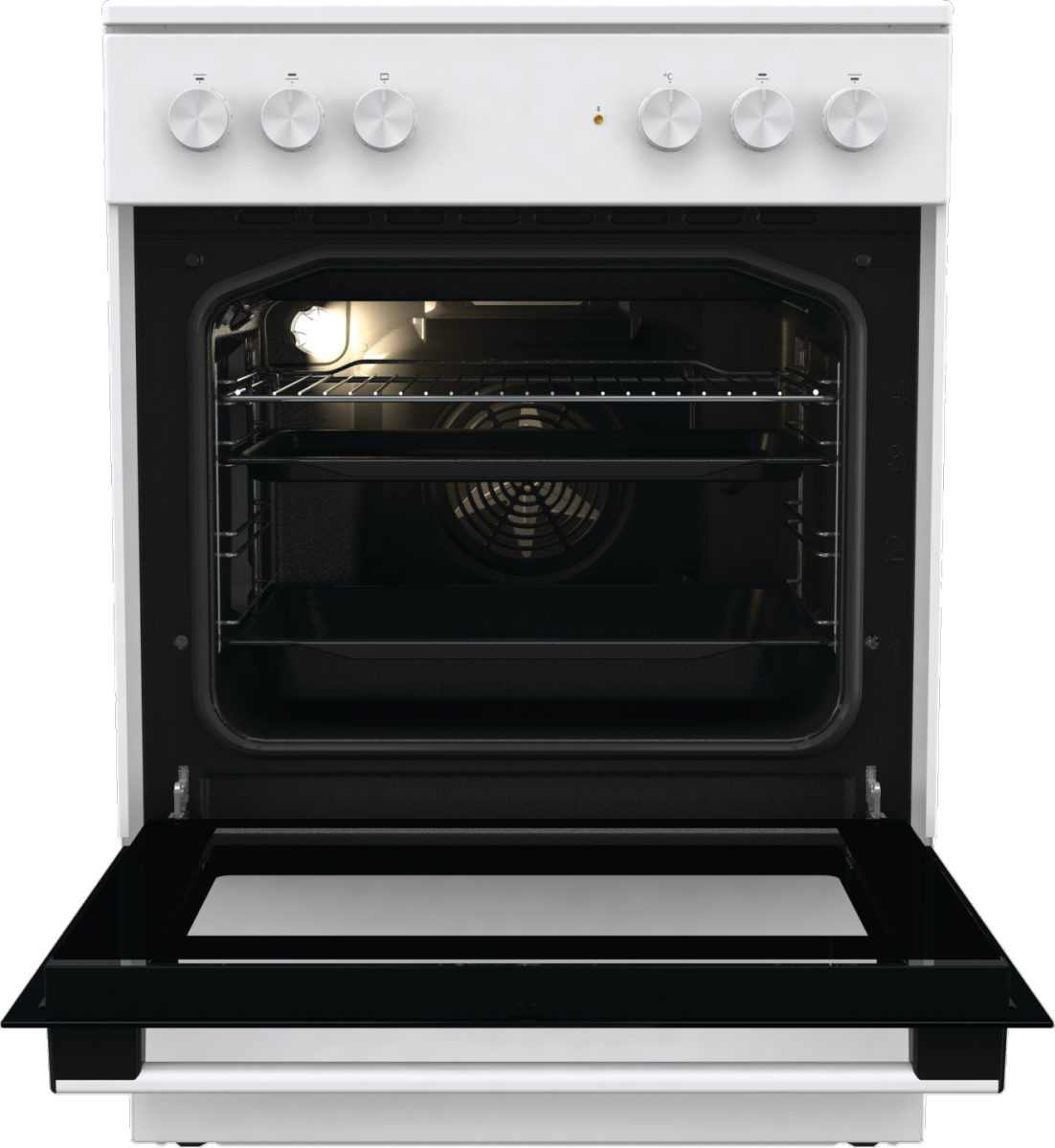 Gorenje GEC6A41WC cooker Freestanding cooker Electric Coil hob Silver – image 7